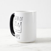 Funny Queen of Naps Crown Magische Mok (Voorkant links)