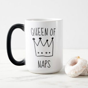 Funny Queen of Naps Crown Magische Mok