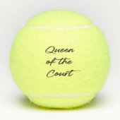 Funny Queen of the Court Modern Script Tennisballen (Voorkant)