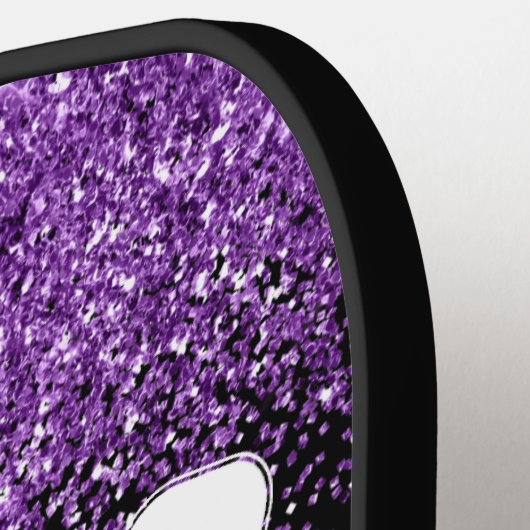 Funny Queen Paars Glitter Pickleball Paddle (Links Detail)