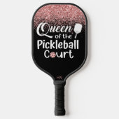 Funny Queen Pink Glitter Pickleball Paddle (Voorkant)