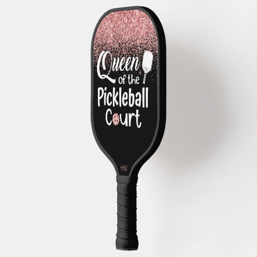 Funny Queen Pink Glitter Pickleball Paddle (Links)