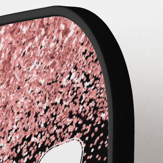 Funny Queen Pink Glitter Pickleball Paddle (Links Detail)