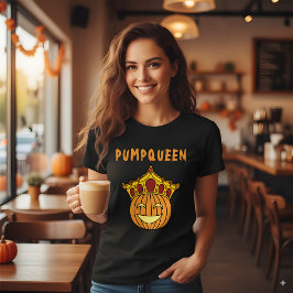 Funny Queen Pumpkin Pun Couple Halloween Costume T-shirt