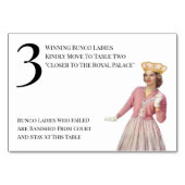 Funny Queen Table Three Bunco Kaart (Achterkant)