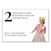 Funny Queen Table Two Bunco Kaart (Voorkant)