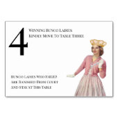 Funny Queen Table Vier Bunco Kaart (Achterkant)