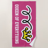 Funny Queen van alles strandhanddoekcadeau voor ha Strandlaken (Voorkant)