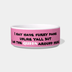 Funny Queen Vrouw Pink Bowl Voerbakje