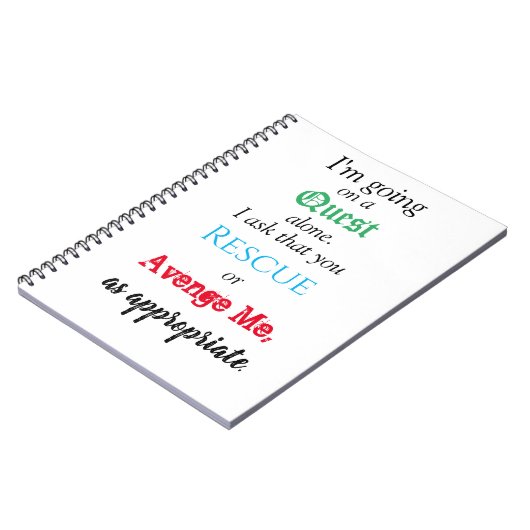 Funny Quest Notitieboek (Linkerzijde)