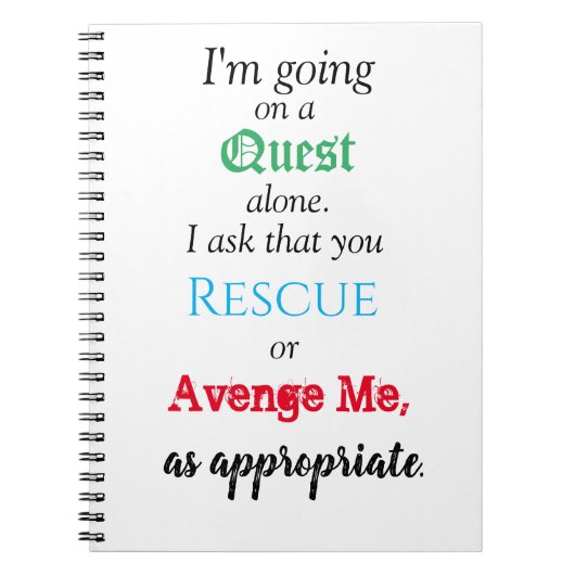 Funny Quest Notitieboek (Voorkant)