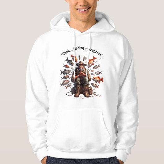 Funny Quiet Fisherman Hoodie (Voorkant)