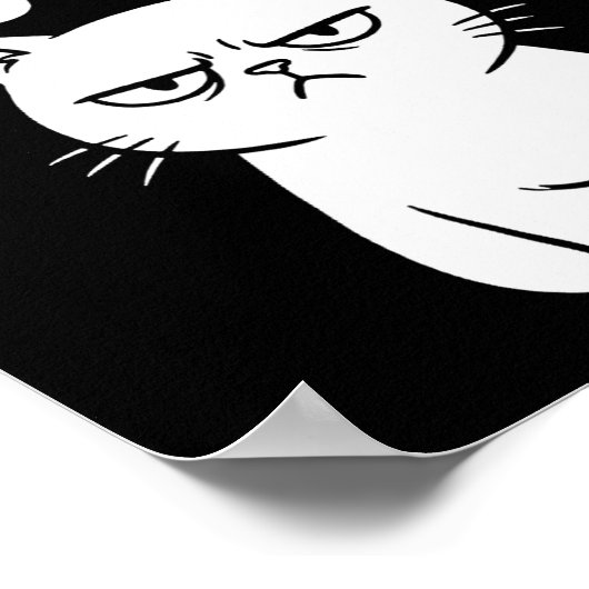 Funny Quietly Judging Sarcastic Crazy Cat Lover Gr Poster (Hoek)