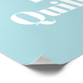 Funny Quilter en Quilting Lover Quote Light Blue Poster (Hoek)