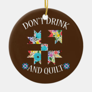 Funny Quilter Gifts voor het kantelen Keramisch Ornament