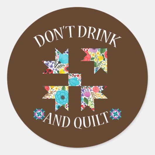 Funny Quilter Gifts voor het kantelen Ronde Sticker (Voorkant)
