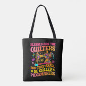 Funny Quilter groovy Tote Bag (Achterkant)