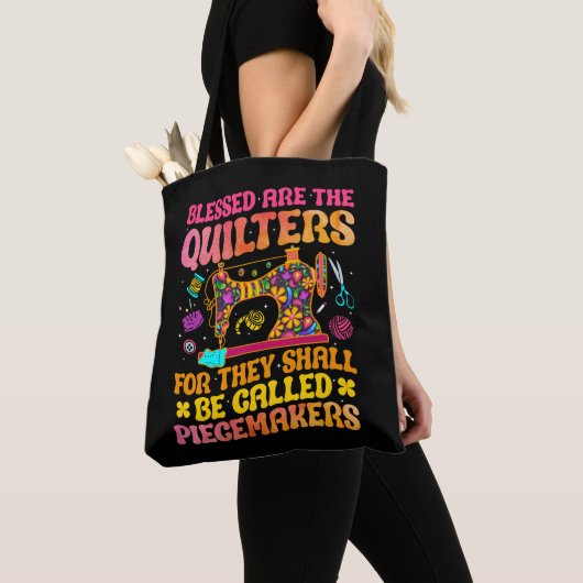 Funny Quilter groovy Tote Bag (Dichtbij)