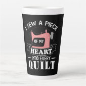 Funny Quilters Quilters Gifts Latte Mok (Voorkant)