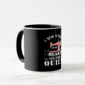 Funny Quilters Quilters Gifts Mok (Voorkant links)
