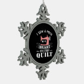 Funny Quilters Quilters Gifts Tin Sneeuwvlok Ornament (Links)