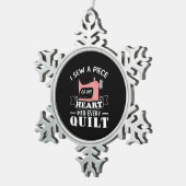 Funny Quilters Quilters Gifts Tin Sneeuwvlok Ornament (Rechts)