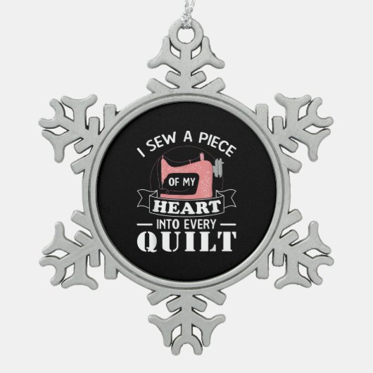 Funny Quilters Quilters Gifts Tin Sneeuwvlok Ornament (Voorkant)