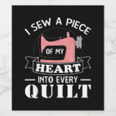 Funny Quilters Quilters Gifts Wijn Etiket (Enkel label)