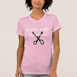 Funny Quilter's T-shirt, lichtroze T-shirt