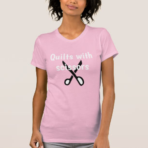Funny Quilter's T-shirt,  lichtroze T-shirt