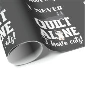 Funny Quilting Cat Lady Gift voor Quilter Cadeaupapier (Rol Hoek)