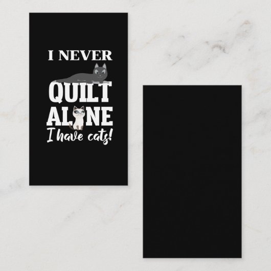 Funny Quilting Cat Lady Gift voor Quilter Visitekaartje (Voorkant / Achterkant)