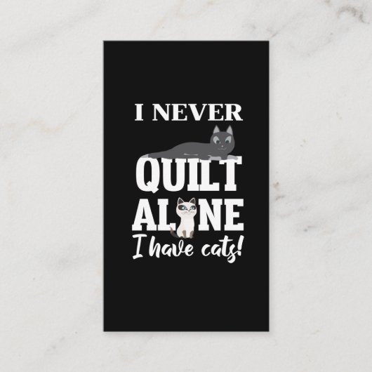 Funny Quilting Cat Lady Gift voor Quilter Visitekaartje (Voorkant)