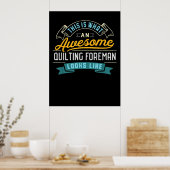 Funny Quilting Eman Geweldige banenberoep Poster (Keuken)