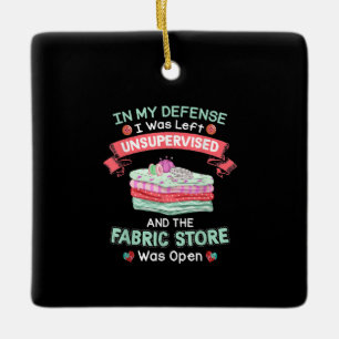 Funny Quilting Fabric Quilters Keramisch Ornament