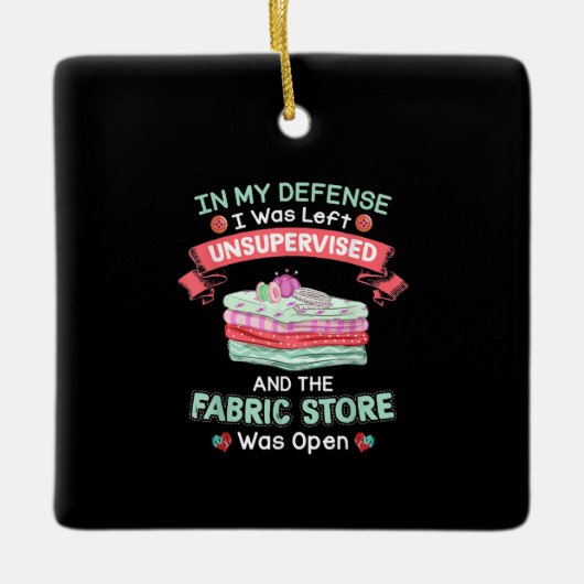 Funny Quilting Fabric Quilters Keramisch Ornament (Voorkant)
