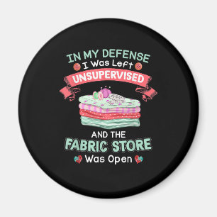 Funny Quilting Fabric Quilters Magneet