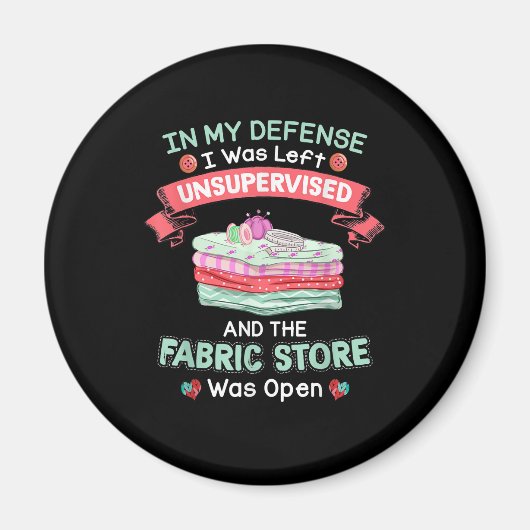 Funny Quilting Fabric Quilters Magneet (Voorkant)