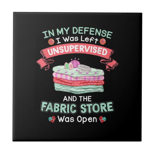 Funny Quilting Fabric Quilters Tegeltje (Voorkant)