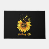 Funny Quilting Life Love Sun Flower Quilters Gift Deurmat (Voorkant)