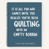 Funny Quilting Problemen Citaat Gepersonaliseerde  Notitieboek (Voorkant)