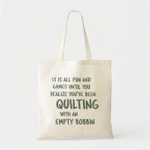 Funny Quilting Problemen Quote voor Quilters | Gro Tote Bag (Voorkant)
