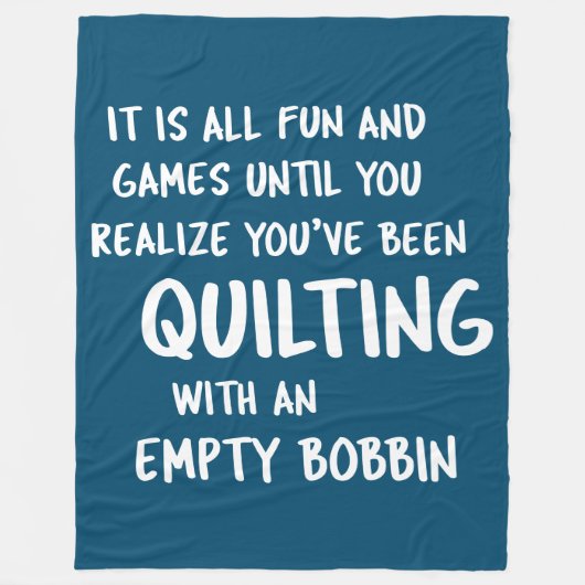 Funny Quilting Problemen Quote voor Quilters in Bl Fleece Deken (Voorkant)
