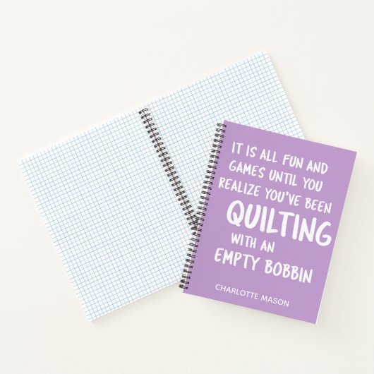 Funny Quilting Quote Specialized Graph Notitieboek (Binnen)