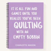 Funny Quilting Quote Specialized Graph Notitieboek (Voorkant)