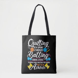 Funny Quilting Sewing Gift Quilter en Sewer Yarn Tote Bag