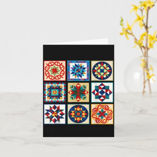 Funny Quilting Sewing Make A Quilt Patterns Quilte Kaart (Gele Bloem)