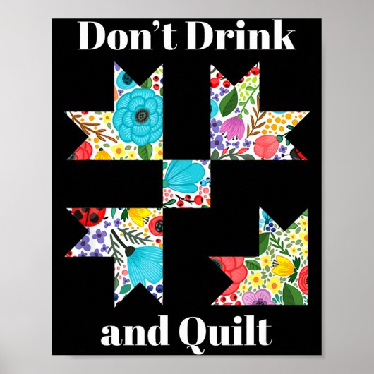 Funny Quilting Sewing Quilt Quilter Gift  Poster (Voorkant)
