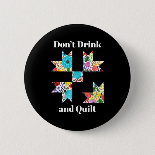 Funny Quilting Sewing Quilt Quilter Gift  Ronde Button 5,7 Cm (Voorkant)