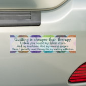 Funny Quilting Thoughts-Bumpersticker Bumpersticker (Op auto)